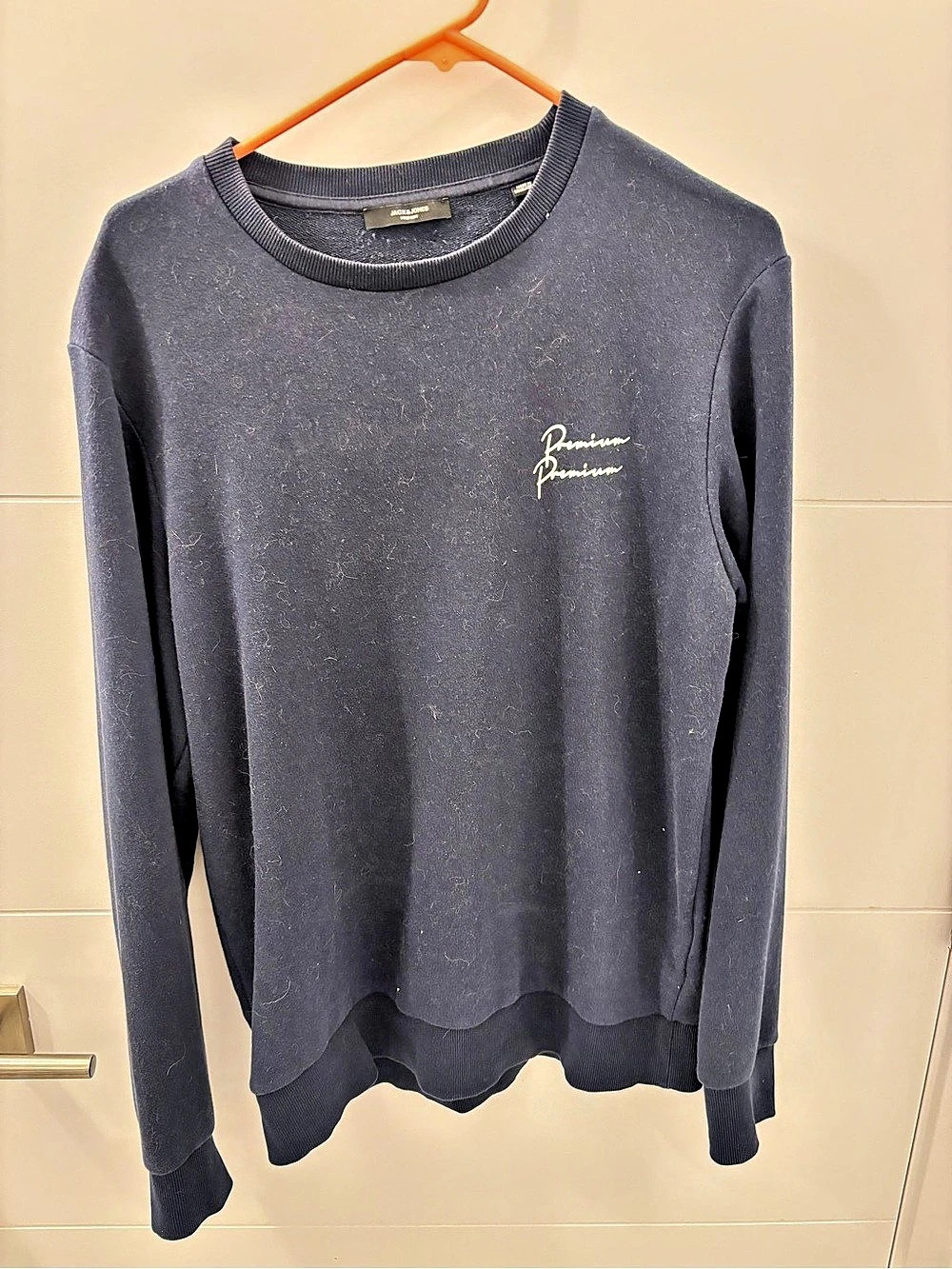 Jack & Jones Script Logo Crewneck Sweatshirt Blue